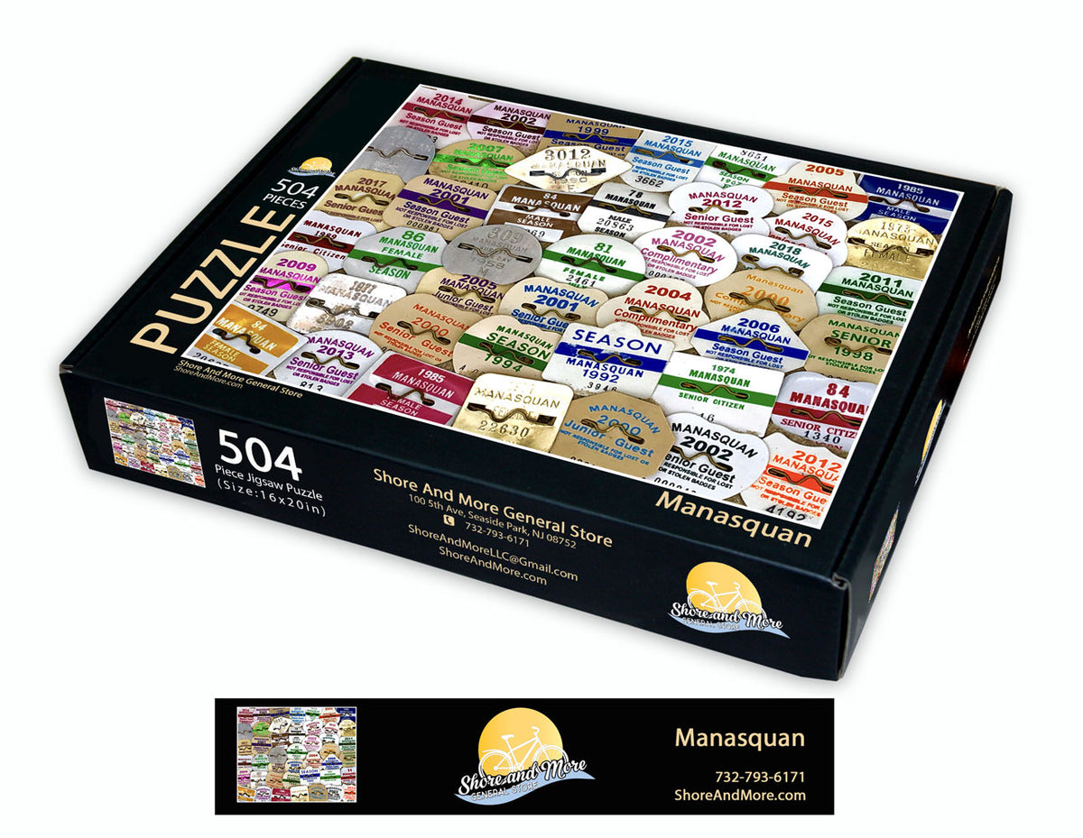 Manasquan Beach Badge Puzzle Shore And More