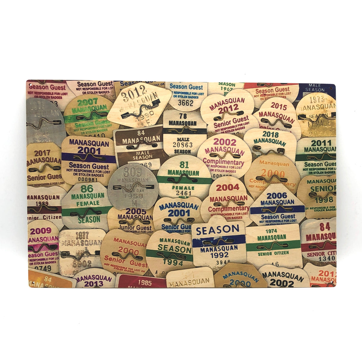 Wooden Sign Manasquan Beach Badges Shore And More