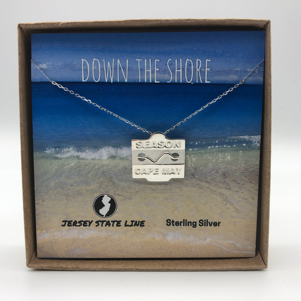 Cape May Beach Tag Necklace Sterling Silver Shore And More