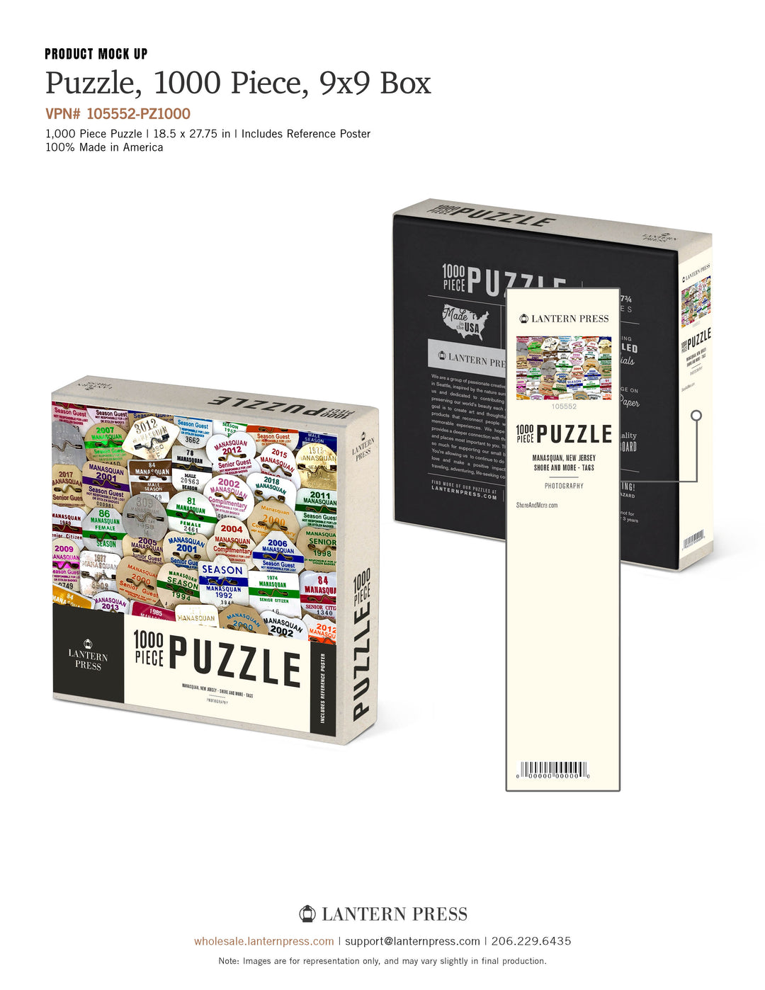 Manasquan Beach Badge Puzzle *Pre-Order May* – Shore And More