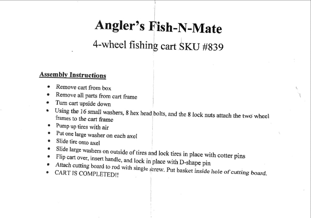 Angler's 4 Wheel Beach Cart – Shore And More