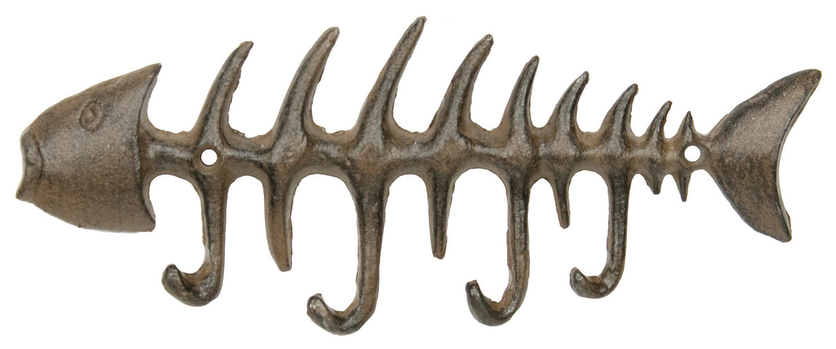 Fish Bone Key Rack – Rust – Shore And More
