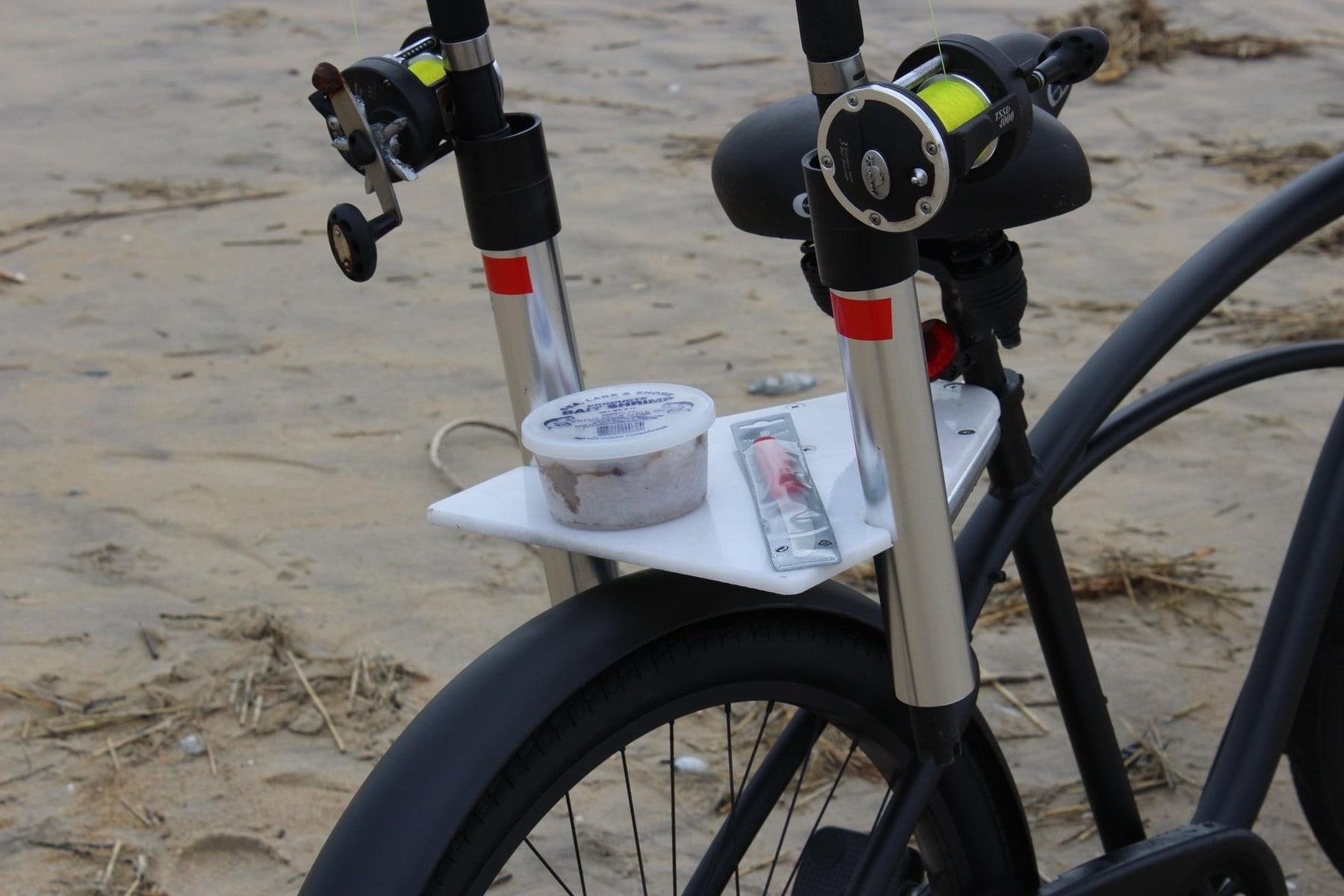 Reels on Wheels - Rod Holder Bike Attachment Shore And More Reels on Wheels - Rod Holder Bike Attachment Shore And More